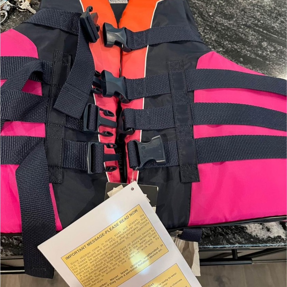 Pink and Black Life Jacket